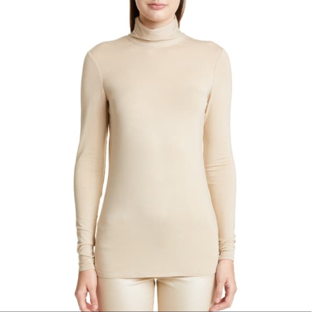 Lafayette148 New York Dresden turtleneck top L